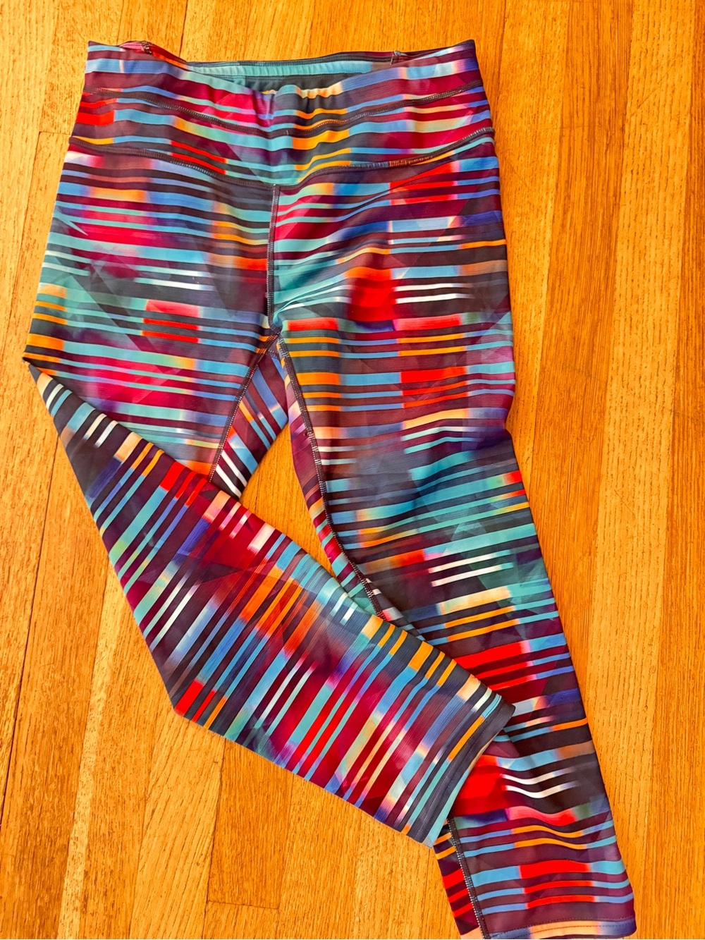 Athleta multicolored Striped Active Leggings
